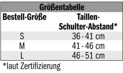 Vanucci 848 Back Protector -Textile Clothing Popular Shop 00.d3.44.Groessentabelle208974320TAB17