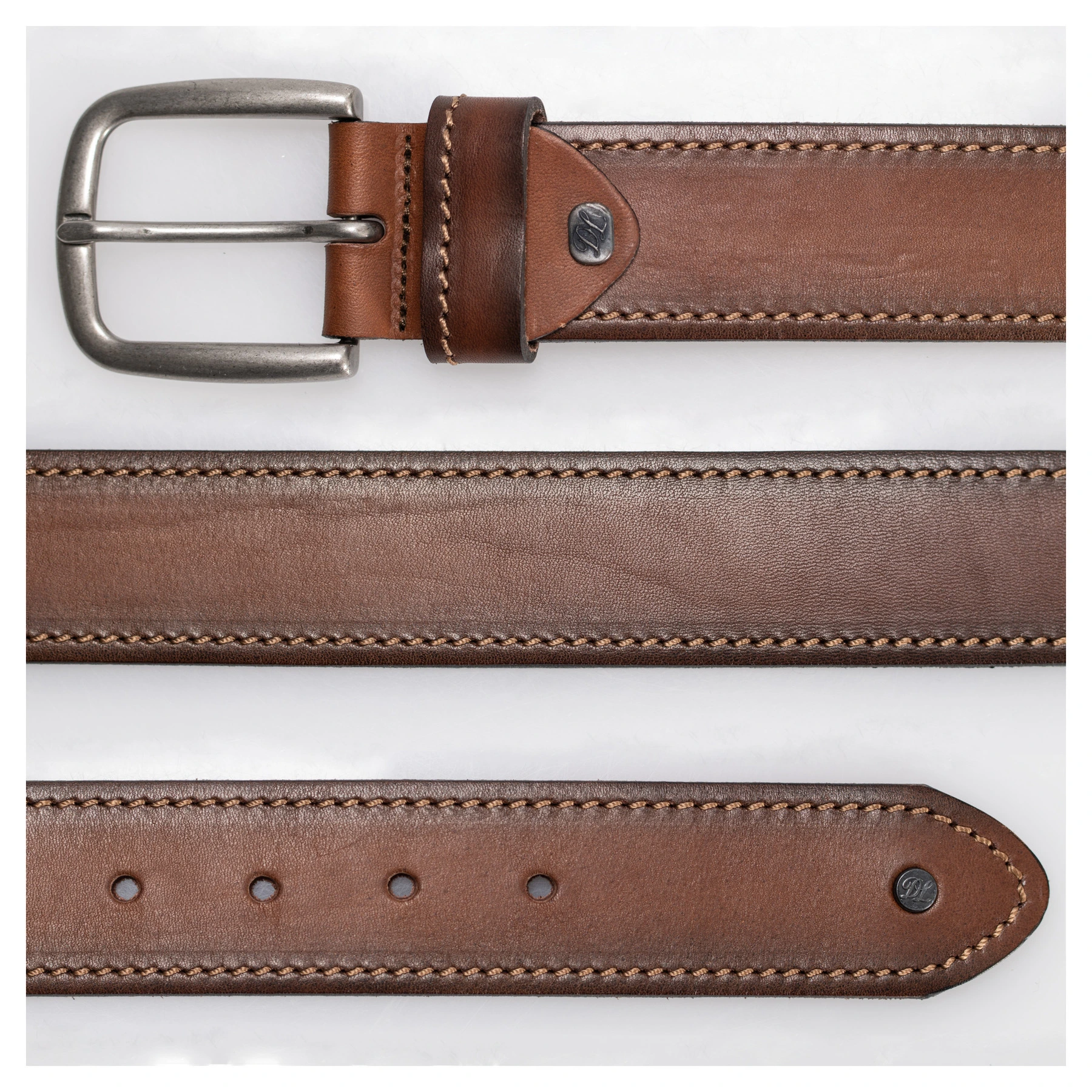 Detlev Louis Leather Belt DL-AC-1 Brown 3 Detlev Louis Leather Belt DL-AC-1 Brown - Image 3