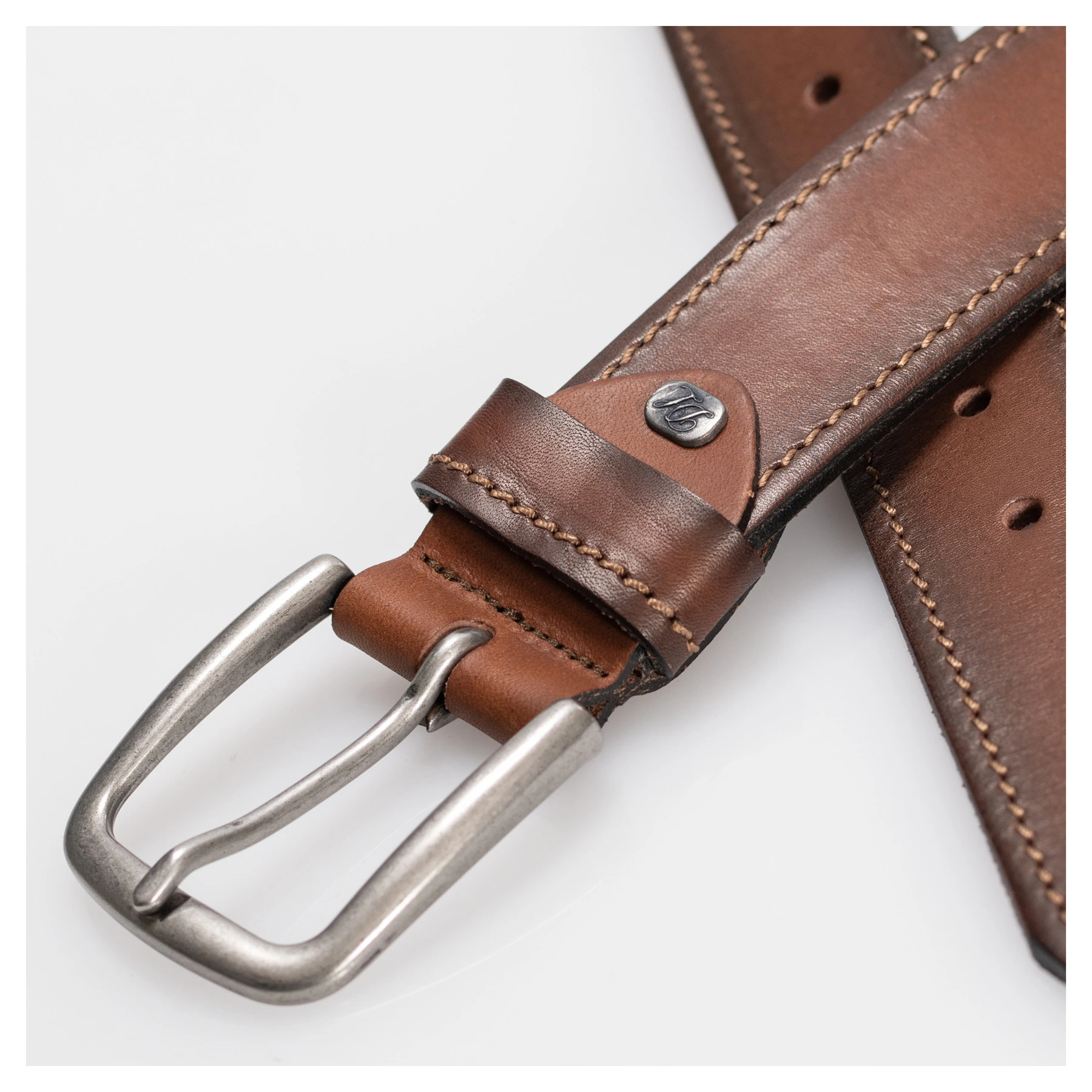 Detlev Louis Leather Belt DL-AC-1 Brown 6 Detlev Louis Leather Belt DL-AC-1 Brown - Image 6