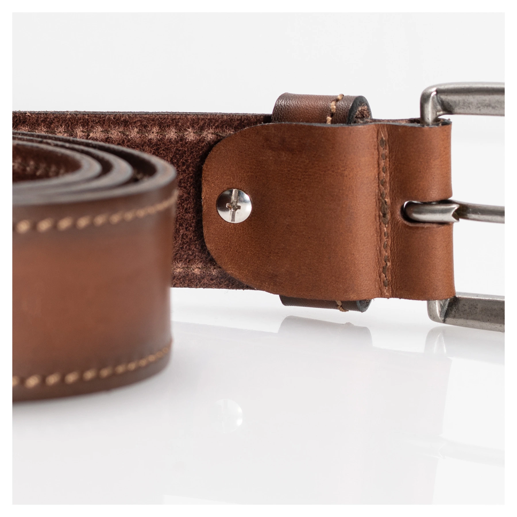 Detlev Louis Leather Belt DL-AC-1 Brown 4 Detlev Louis Leather Belt DL-AC-1 Brown - Image 4