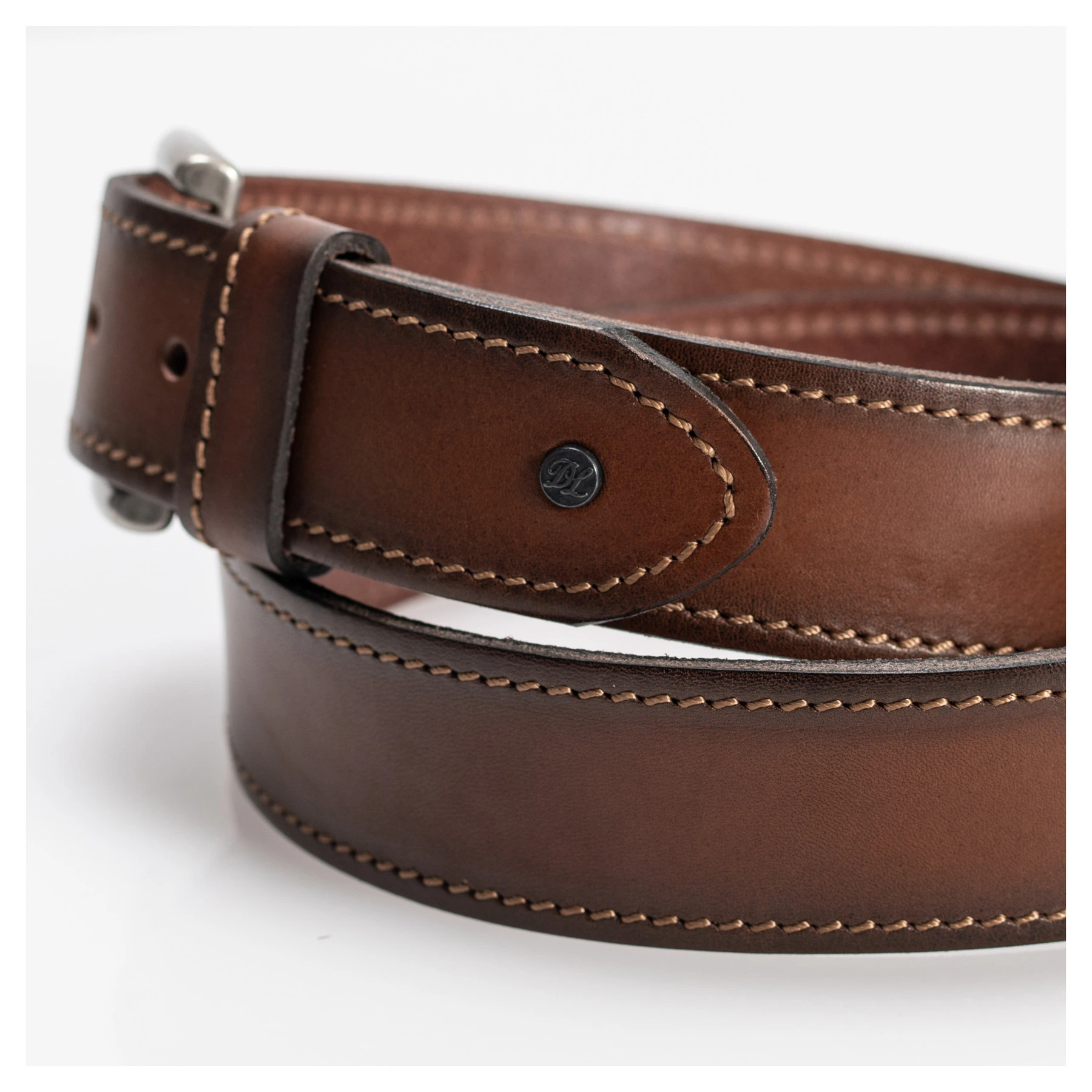 Detlev Louis Leather Belt DL-AC-1 Brown 5 Detlev Louis Leather Belt DL-AC-1 Brown - Image 5