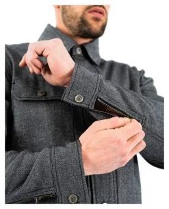 ROKKER BOSTON RIDER SHIRT GREY -Textile Clothing Popular Shop 75.19.4f.D8RokkerBostonShirt212892