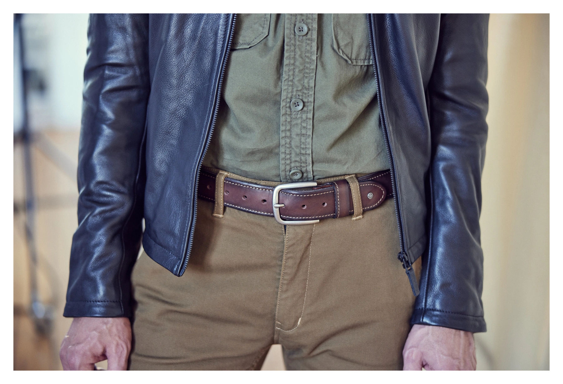 Detlev Louis Leather Belt DL-AC-1 Brown 2 Detlev Louis Leather Belt DL-AC-1 Brown - Image 2